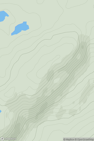 Thumbnail image for Creag Dhubh [Inveraray to Crianlarich] showing contour plot for surrounding peak
